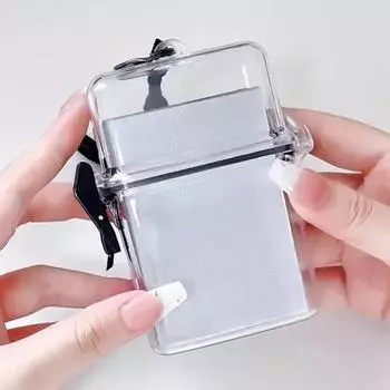 3-дюймовый прозрачный ящик для хранения фотокарточек с веревкой водонепроницаемый чехол для карточек открытый квадратный пылезащитный ящик для хранения фотографий