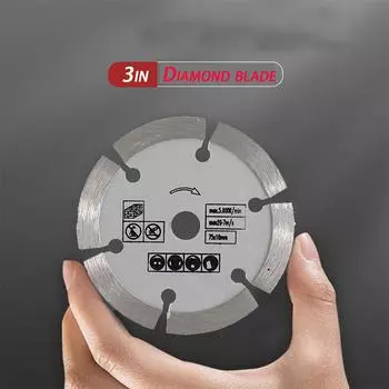3-дюймовый режущий диск для доломита 75*2,0*10 мм, шлифовальный круг, пильный диск для угловой шлифовальной машины, для резки плитки, керамики, бетона, мрамора 75mm&10mm&2mm&Multipurpose Cutting