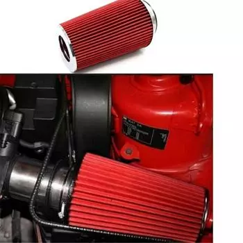 3-дюймовый входной автоматический длинный впускной фильтр для холодного воздуха, конусный фильтр, красный, универсальный, типы KN