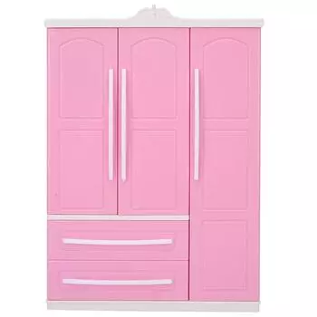 3-дверный кукольный шкаф, мебель для кукол, аксессуары для кукол, игрушки для девочек, подарок