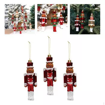 3 фигурки Щелкунчика для украшения рождественской елки Red