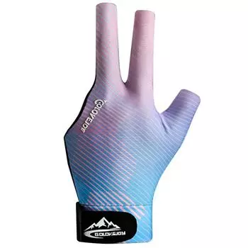 3 Finger Snooker Gloves Left Hand Billiards Glove for Men & Women (Blue Pink) DE