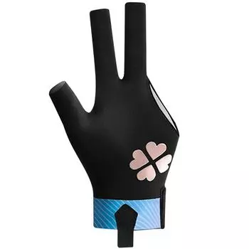 3 Finger Snooker Gloves Left Hand Billiards Glove for Men & Women (Blue Pink) DE