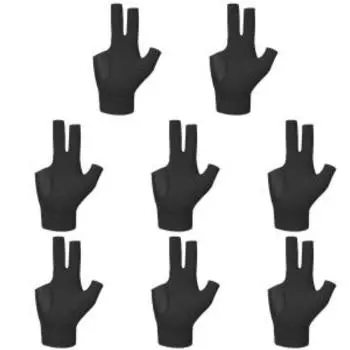 3 Fingers Pool Gloves Breathable Billiard Gloves Right Hand (Black Right)