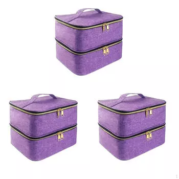 3 футляра для переноски лака для ногтей, сумка-органайзер большой емкости для маникюрных инструментов