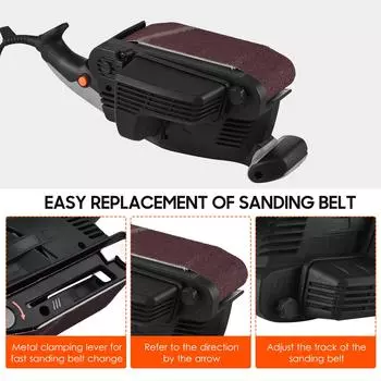 3 х 18-дюймовые шлифовальные ленты (76х457мм), 18 шлифовальных лент из оксида алюминия в упаковке (3 Каждый из 60 80 120 красный