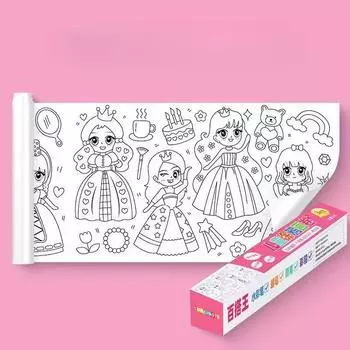 3 х 30 см детский рулон для рисования, липкая цветная бумага для наполнителя, свиток для граффити, рулон раскраски для детей, DIY, живопись, развивающие игрушки