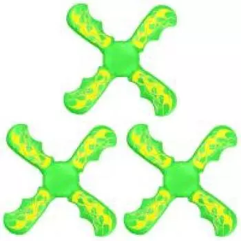 3-х лопастной бумеранг Игрушка-бумеранг с тремя лопастями Забавные игрушки для малышей (зеленый)