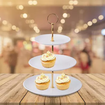 3-х ярусная подставка для десерта, подставка для выпечки, поднос для подачи фруктовых закусок, поднос для печенья для вечеринки