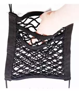 3-х слойный автомобильный сетчатый органайзер, сетчатый органайзер для хранения автомобильных сидений чёрный