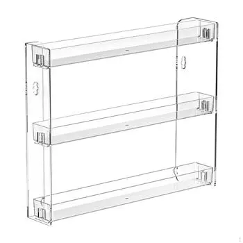 3-х уровневая акриловая настенная полка для лака для ногтей универсальный аксессуар простая сборка прозрачные эфирные масла