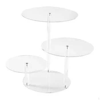 3-х уровневая акриловая подставка для кексов, стойка для демонстрации торта со светодиодной подсветкой, прозрачный держатель для закусок на юбилеи As Described