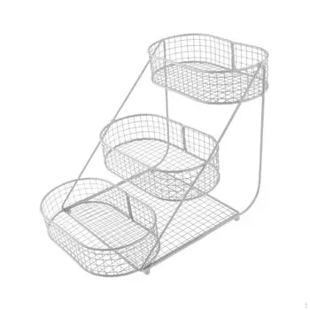 3-х уровневая настольная корзина для фруктов сервировочная чаша прилавок многоуровневый дисплей стенд для белый