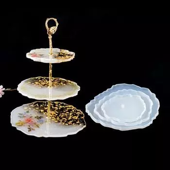 3-х уровневая нерегулярная подставка для фруктового блюда, сделай сам, эпоксидная силиконовая форма для литья, держатель, подставка, товары для распродажи B