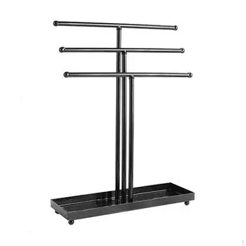 3-х уровневая подставка для хранения ювелирных изделий с подносом для спальни. Элегантная экономия места. Уникальные девушки и женщины. Black B