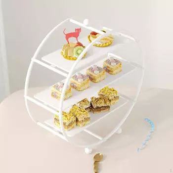 3-х уровневая подставка для кексов, держатель для торта, десерта для вечеринки, свадьбы, торжества