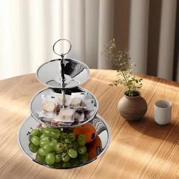 3-х уровневая подставка для кексов, держатель для сервировки блюд, фруктовая тарелка для торта
