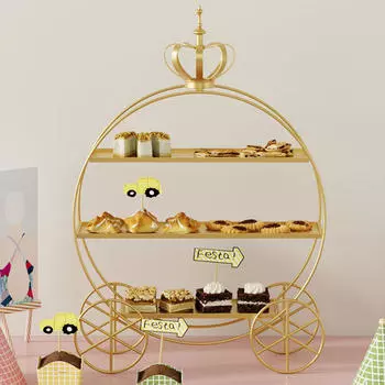 3-х уровневая подставка для кексов, торт, золотое сервировочное блюдо, пончики, многоуровневый поднос для десерта