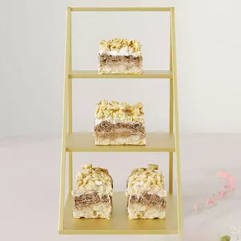 3-х уровневая подставка для кексов, украшений, десертов, тортов, статуэток, держатель для детского душа, дома, золотой