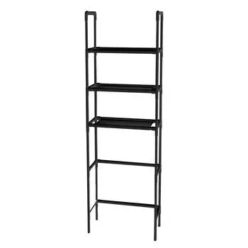 3-х уровневая полка для хранения над унитазом экономит место металлический органайзер для ванной комнаты отдельно стоящий над унитазом straight style for toilet чёрный