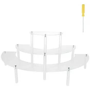 3-х уровневая прозрачная акриловая стойка для демонстрации еды в форме полумесяца. Свадебная еда, десерты, косметика, стеллажи для демонстрации мелких предметов. Декор для вечеринок. чистый