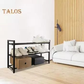 3-х уровневая расширяемая полка для обуви, грузоподъемность 20 фунтов, простая установка, регулируемый большой органайзер для обуви, держатель для хранения на полке Triple Layer