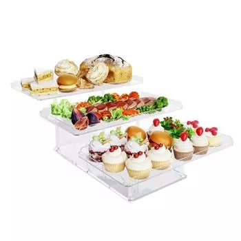 3-х уровневый акриловый сервировочный поднос, шведский стол, десерт, кекс, держатель для дисплея, стойка, стойка, сервировочная тарелка для еды, свадебные принадлежности для детского душа, вечерние принадлежности