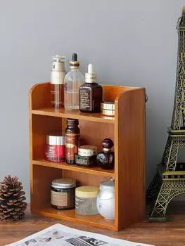 3-х уровневый настольный ящик для хранения из дерева, полка для стола, полка для хранения, деревянный шкаф, настольный шкаф для кухни, шкаф для хранения