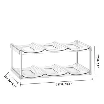 3-х уровневый складной органайзер для бутылок с водой, держатель для шкафа, пластиковый прозрачный винный стеллаж, кухонный держатель для хранения бутылок с вином