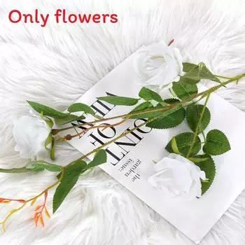 3 Head Supply Rose Artificial Flower Bouquet For Wedding Photography Decor
