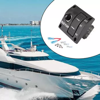 3-ходовая панель переключателя трюмного насоса с автоматическим ручным выключением, высокая производительность, портативная для постоянного тока 12 В