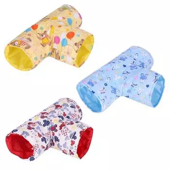 3-ходовая трубка для упражнений с туннелем для животных, игрушка для домашних животных для кроликов, хорьков, хомяков, гвинеи Rabbit