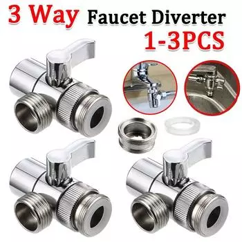 3-ходовой разделитель для мойки, распределительный клапан, герметичный соединитель для смесителя, разделитель, медные смесители, водоотделитель для душа/раковины/умывальника