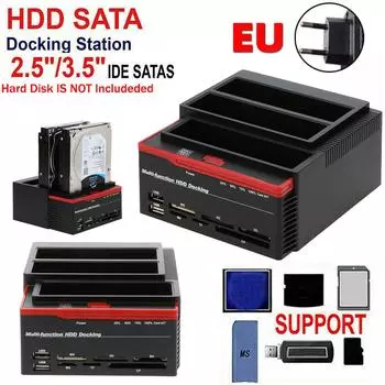 3 IDE SATA 2.5 3.5 HDD Жесткий диск Клон Док-станция Кардридер ЕС
