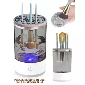 3-in-1 Automatic Makeup Brush Cleaning and Drying Stand - Keep Your Brushes Fresh and Ready to Use! белый