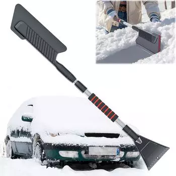 3 In 1 Car Snow Shovel Universal Windshield Snow Remover Front Windshield Ice Scraping Defrost Broom for Car Vehicle Snowmobiles CHINA