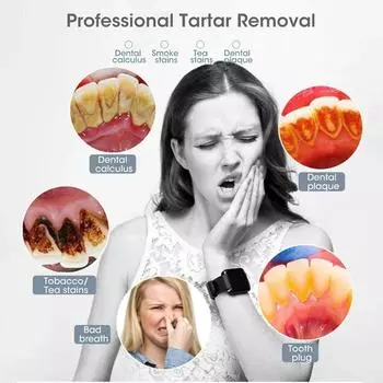 3 в 1 ультразвуковой стоматологический скалер для чистки полости рта, удаления зубного камня, пятен от дыма, скалер для зубов, чистящее средство для удаления зубного камня, пятен, ухода за полостью рта белый