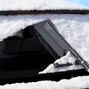 3 in 1 Detachable Snow Brush Car Snow Scraper Car Windshield Cleaning Shovel Ice Breaker Scraping Winter Snow Brush Shovel Tool чёрный