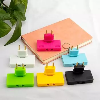 3 In 1 EU Extension Plug Electrical Adapter 180 Degree Rotation Adjustable Adapter for Mobile Charging Converter Socket Light