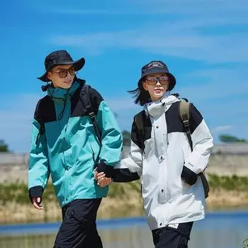 3-in-1 Jacket Men s Autumn Large-size Tooling Jacket Outdoor Fattening Plus Waterproof and Windproof Large Jacket Men S