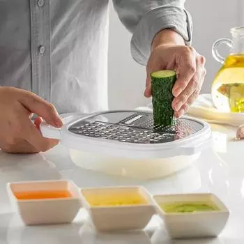 3-in-1 Multifunctional Vegetable Cutter, Vegetable Slicer, Grater, Multi-functional Vegetable Cutter Kitchen Fruit Accessories белый