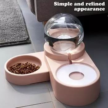 3 In 1 Pet Cat Bowl Water Dispenser Dog Food Container 1.8L Drinking Bowl Pet Cats Dogs Bowls Food Automatic Feeder Pet Supplies