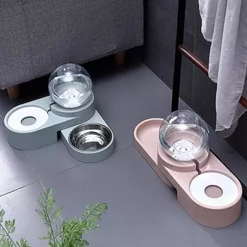 3 In 1 Pet Cat Bowl Water Dispenser Dog Food Container 1.8L Drinking Bowl Pet Cats Dogs Bowls Food Automatic Feeder Pet Supplies