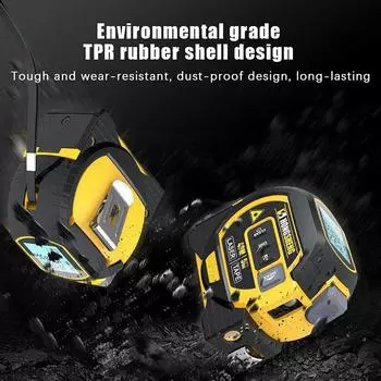 3-In-1 Rangefinder With Led Display Almighty Ruler The High Precision Laser Almighty Ruler Digital Tape Measure Tools yellow 40m