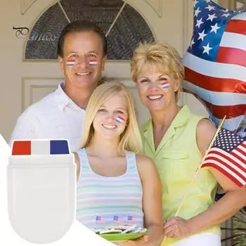 3 в 1, красный, белый, синий, цветной карандаш для лица, водостойкий, устойчивый к поту, патриотический карандаш для макияжа на 4 июля, карандаш для краски на день независимости, карандаш для лица разноцветный