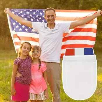 3 в 1, красный, белый, синий, цветной карандаш для лица, водостойкий, устойчивый к поту, патриотический карандаш для макияжа на день независимости, 4 июля, для лица