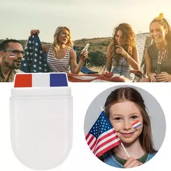 3 в 1 Красный Белый Лицо Устойчивый к поту Цветной карандаш Водонепроницаемый Синий Патриотический 4 июля