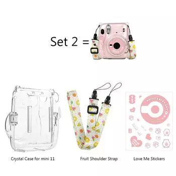 3 in 1 Transparent Shoulder Strap Photo Bag Protective Shell Storage Case Camera Cover