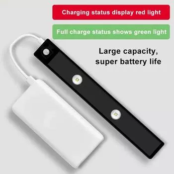 3 in 1 Under Cabinet Lights LED Lights for Kitchen Bedroom Wardrobe Closet Wireless Lamp with Motion Sensor 20/30/40/50cm