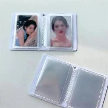 3 Inch Kpop Idol Card Binder Photo Album Letter Printed Hollow 40 Pockets Name Card Book Photo Album Card Photocard ID Holder